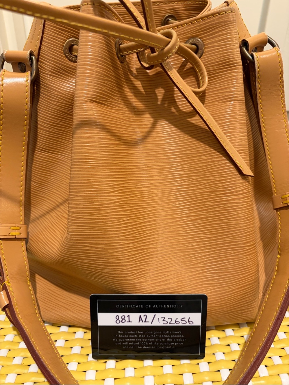 Louis Vuitton Epi Noe Drawstring Bucket Bag